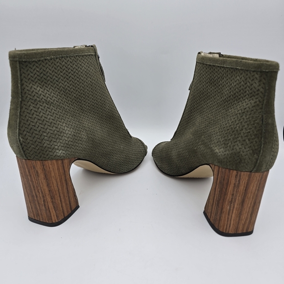 Sanctuary Ready Peep Toe Booties, Olive Oil (Green) Leather, Women's Size 9M - Picture 8 of 16